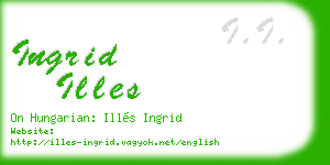 ingrid illes business card